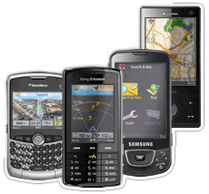 BlackBerry, Sony Ericsson W960, Samsung i7500 (Galaxy), HTC Diamond