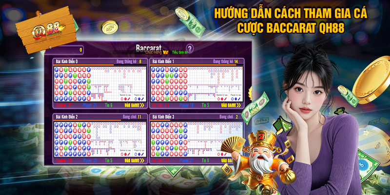 Hướng dẫn cách tham gia cá cược baccarat qh88